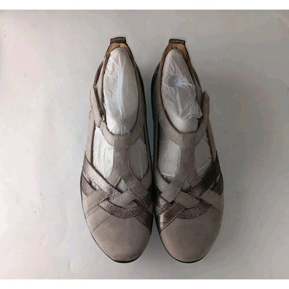 Earth Ocelot Taupe Adjustable Strap T-Strap Size 11 Cross Shoes Womens Mary Jane - Picture 3 of 12